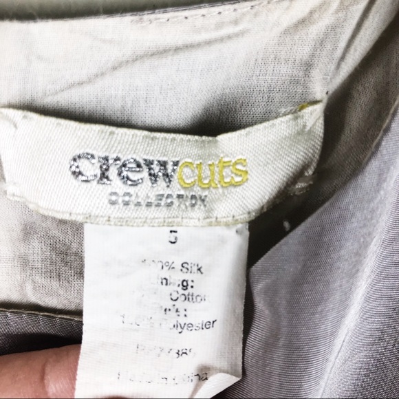 J. Crew Crewcuts Girl 100% Silk Metallic Dress - Picture 2 of 4